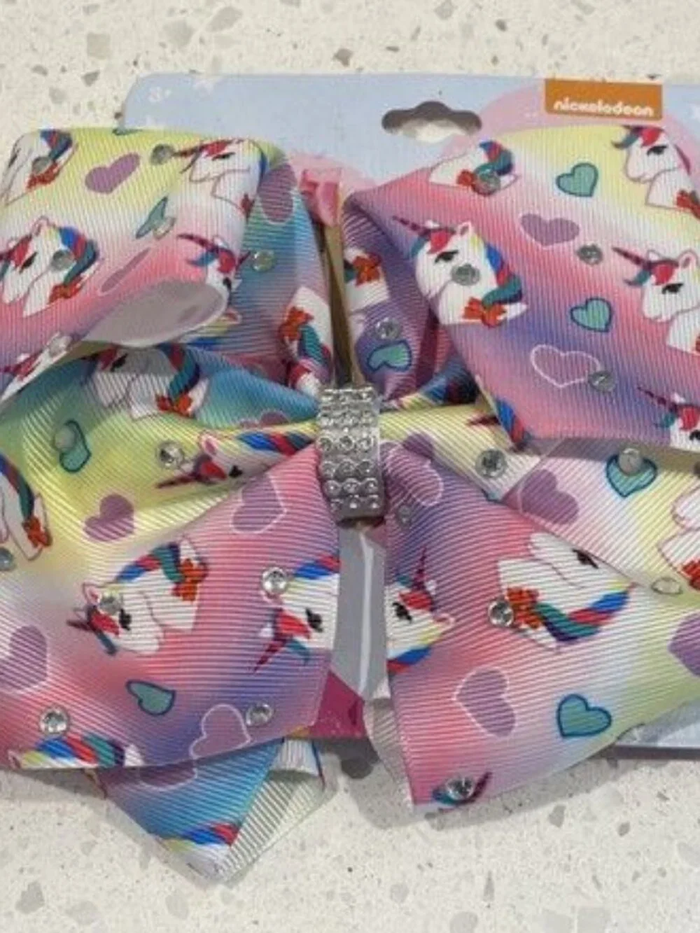 Girls Large hair bow unicorn pink purple Jojo Siwa